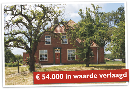 54.000 euro in woz-waarde verlaagd!